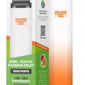 Vape CBD Vape pen Kiwi – Guava & Passion Fruit 3500 Puff, 600 mg CBD, 400 mg CBG, 10 ml