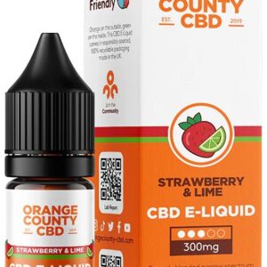 CBD E-Liquid Strawberry and Lime, CBD 300 mg, 10 ml